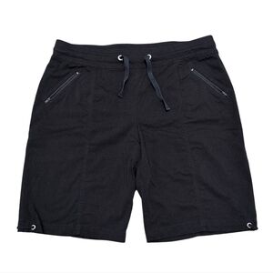 Weekends By Chicos Black Casual Shorts Women's 2.5(14) 10" Inseam